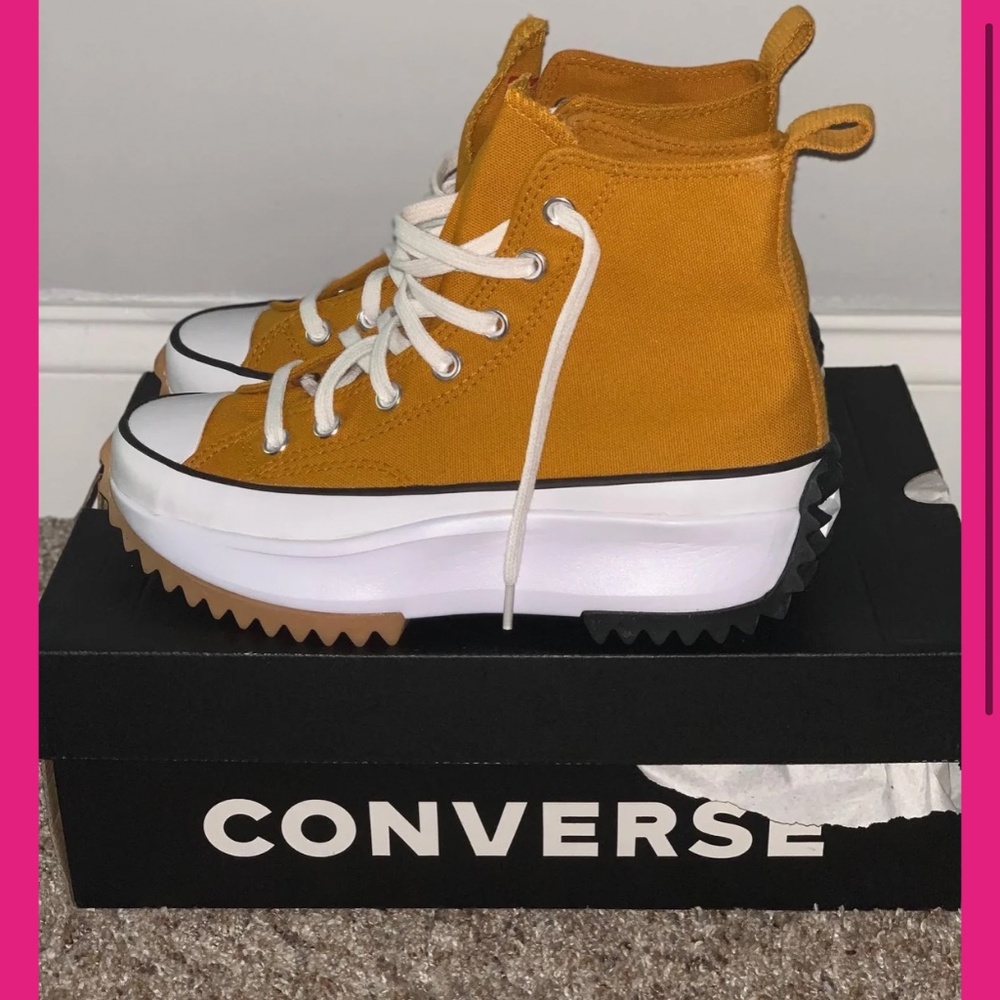 Orange Yellow Unisex Run Star Hike Converse
